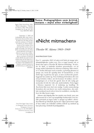 «Nicht mitmachen» - DPU