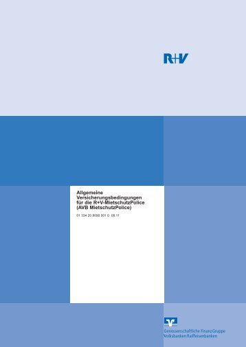 AVB MietschutzPolice - R+V Versicherung