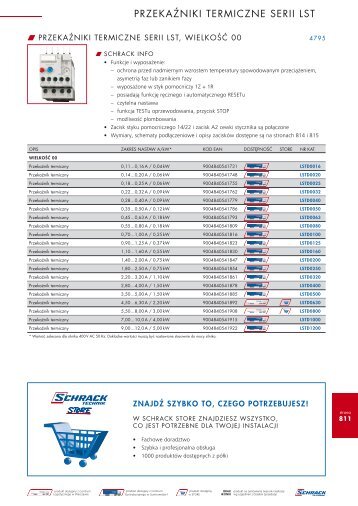 PRZEKAŹNIKI TERMICZNE SERII LST - Schrack