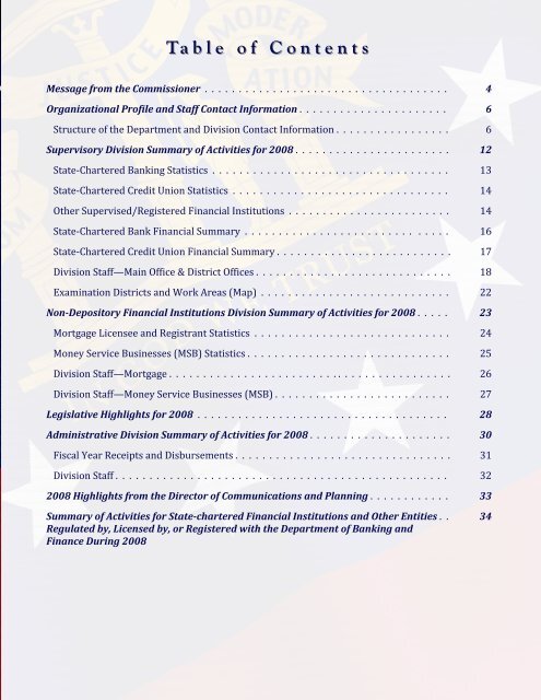annual report - Department of Banking and Finance