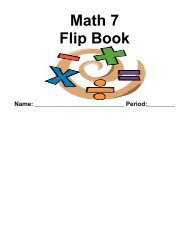 Math 7 Flip Book