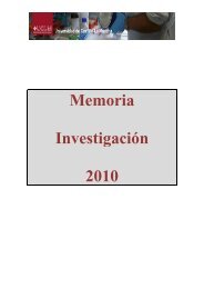 Memoria Investigación 2010 - Memoria de Investigación ...