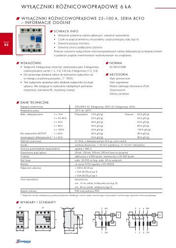 WYŁĄCZNIKI RÓŻNICOWOPRĄDOWE 6 kA - Schrack