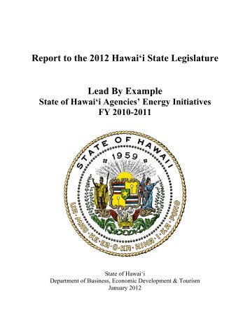Lead by Example – State of Hawai'i Agencies' - Hawaii.gov