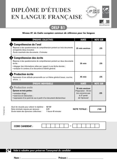 DELF B1 - Pour choisir un site