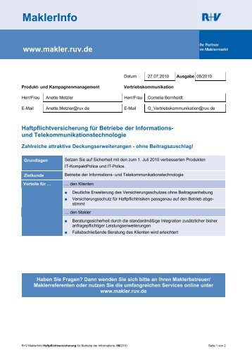 MaklerInfo - R+V Versicherung