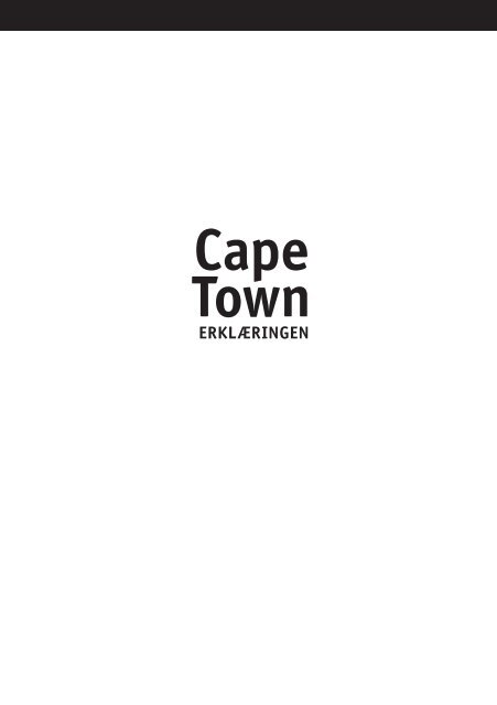 Cape Town-erklæringen - Evangelisk Alliance
