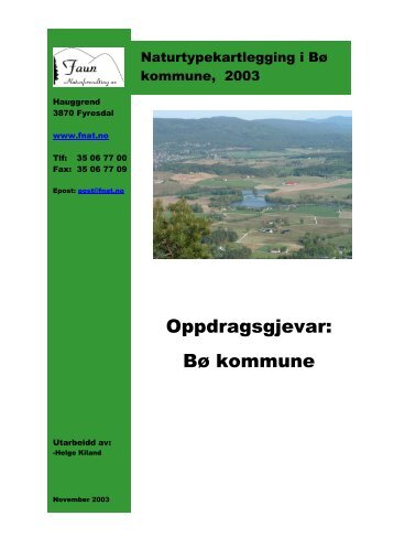 Naturtypekartlegging i Bø kommune