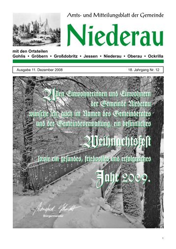 Niederau Amts- und Mitteilungsblatt der Gemeinde