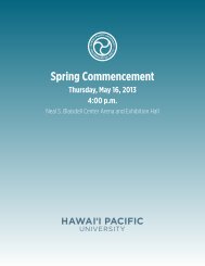 Spring Commencement - Hawaii Pacific University