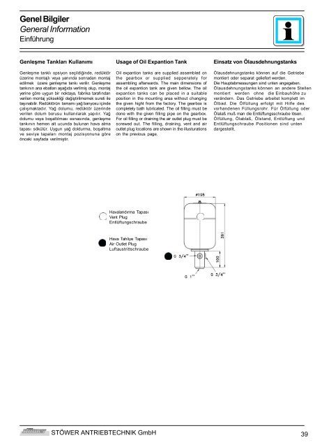 Genel Bilgiler General Information - Stoewer-Getriebe.de