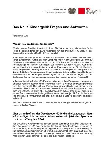 Das Neue Kindergeld: Fragen und Antworten - Michael Hartmann ...