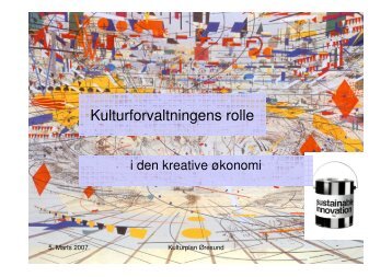 Kulturforvaltningens rolle i den kreative økonomi