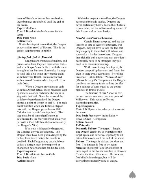 Dragon: The Embers Core Book - MrGone's Character Sheets