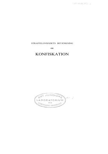 Betænkning 355 om konfiskation - 1964 - Krim