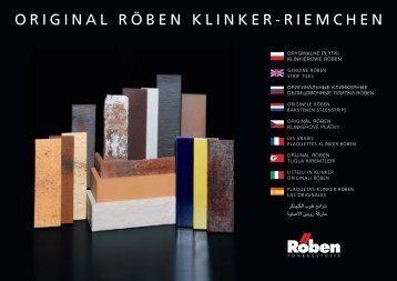 original röben klinker-riemchen - Röben Tonbaustoffe GmbH