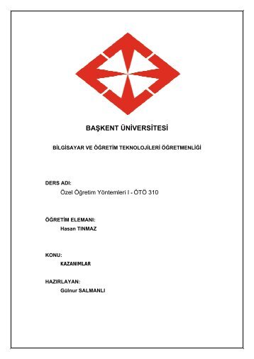 Bilişsel Alan - Şifre Değiştirme İşlemleri - Başkent Üniversitesi