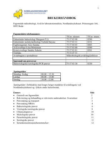 Mikrobiologisk avdeling, Nordlandssykehuset