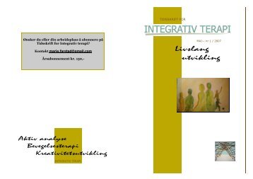 Utgave 1/2007 - Norsk Forening for Integrativ Terapi