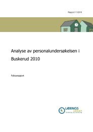 Personalundersøkelsen 2010 - Buskerud Fylkeskommune