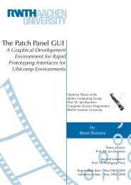 The Patch Panel GUI - The Media Computing Group - RWTH ...