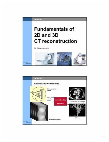 Fundamentals of 2D and 3D CT reconstruction - Chair for Computer ...