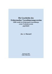 Die Geschichte des Echternacher ... - Jos A. Massard