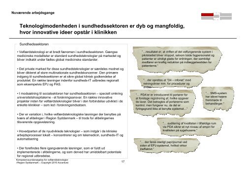 Kompetenceundersøgelse for velfærdsteknologier i Region ...