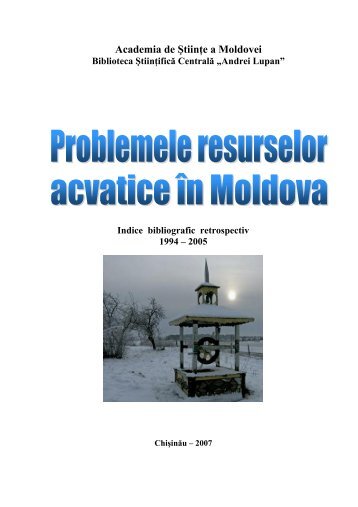 academia de ştiinţe a republicii moldova - Biblioteca Ştiinţifică ...