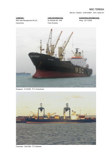 MSC TERESA - Cargo Vessels International