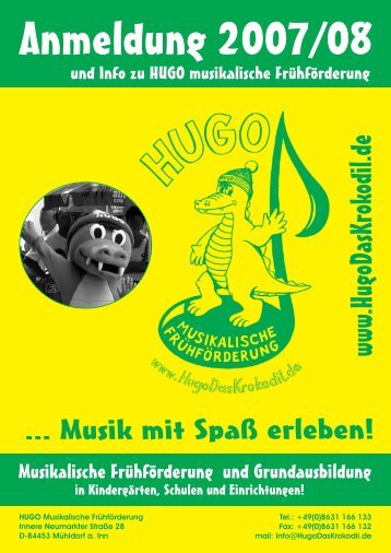 HUGO - Musikalische Frühförderung / Grundausbildung