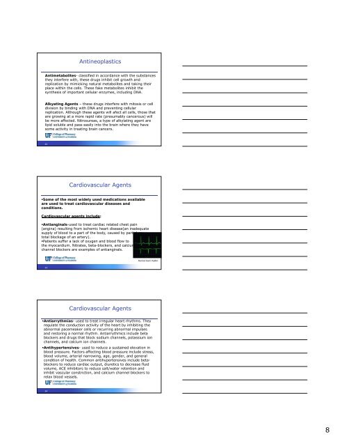 Drug Classifications