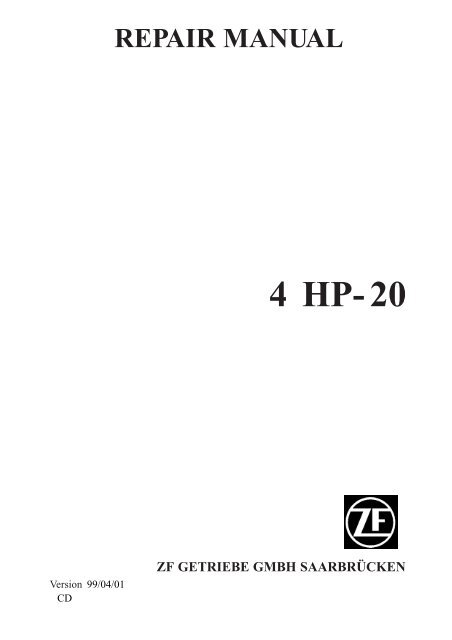 4HP20 REPAIR MANUAL