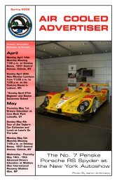 air cooled advertiser - Hudson Champlain Region PCA - Porsche ...