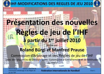 ihf-modifications des regles de jeu 2010