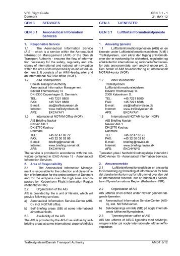GEN 3.1 Aeronautical Information Services - Trafikstyrelsen