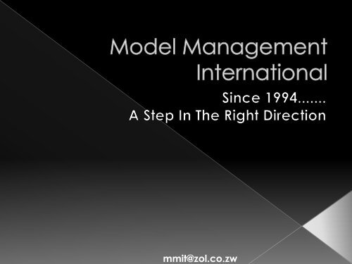 to view Model Management Overview PDF - Mydestination