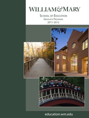 Graduate Catalog 2011-2012 - School of Education - College of ...