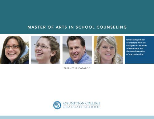 master of arts in school counseling - graduate studies at assumption ...