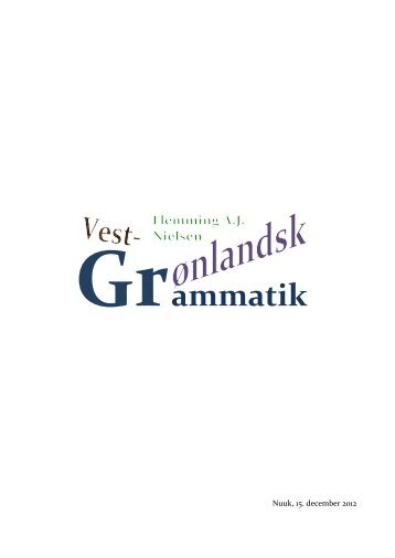 Grønlandsk grammatik