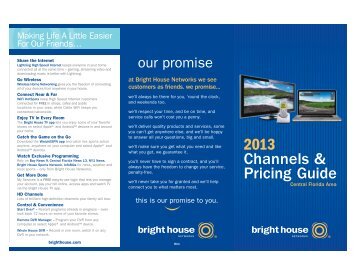 2013 Channels & Pricing Guide - Bright House Networks