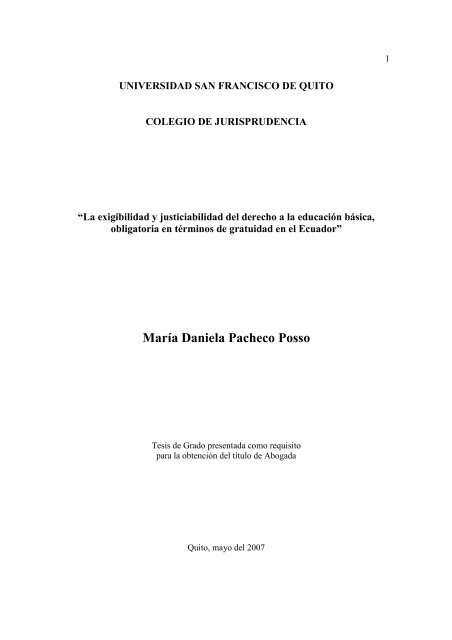 María Daniela Pacheco Posso - Repositorio Digital USFQ ...