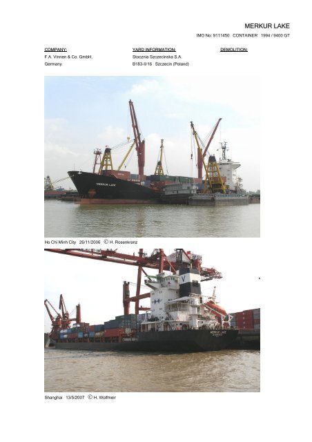 MERKUR LAKE - Cargo Vessels International