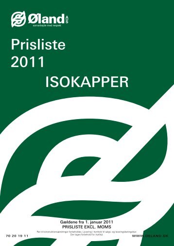 Prisliste 2011 ISOKAPPER