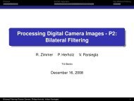 Processing Digital Camera Images - P2: Bilateral Filtering - TU Berlin