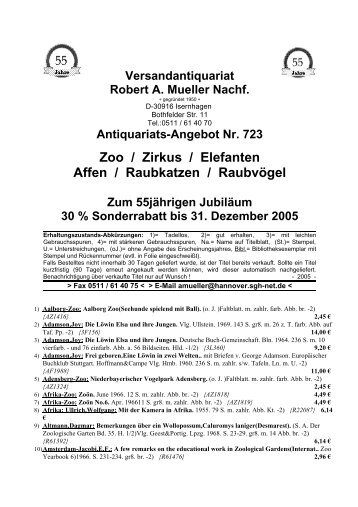 Antiquariats-Angebot Nr: 723 - Antikbuch24