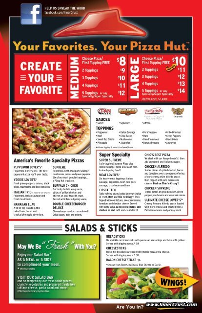 Pizza Hut Specialty Pizzas Menu With Prices: Delicious Options