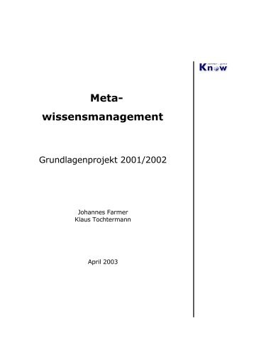 Meta- wissensmanagement - Know-Center