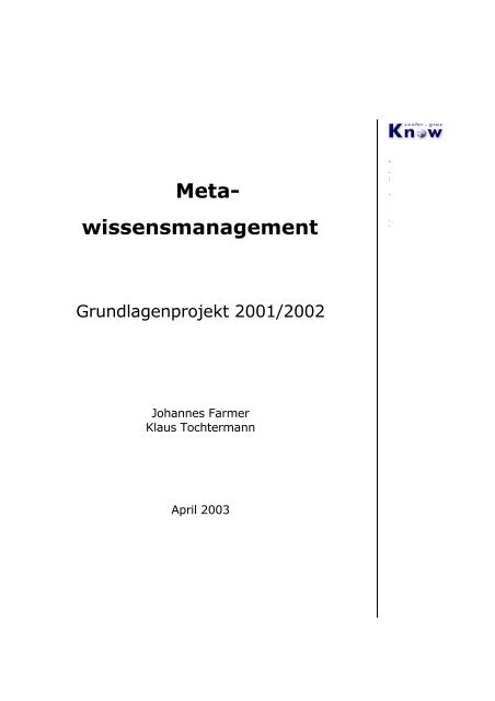 Meta- wissensmanagement - Know-Center