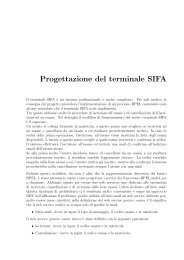 Capitolo 2 Progettazione del terminale SIFA